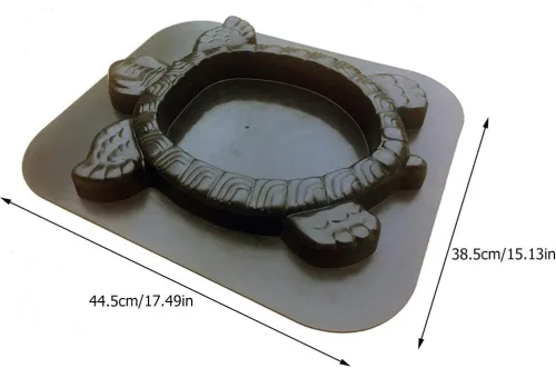Vista 7 de Cabilock Molde de piedra escalonada con forma de tortuga, molde de pavimento de tortuga, molde de pavimento de cemento para hormigón para decoración