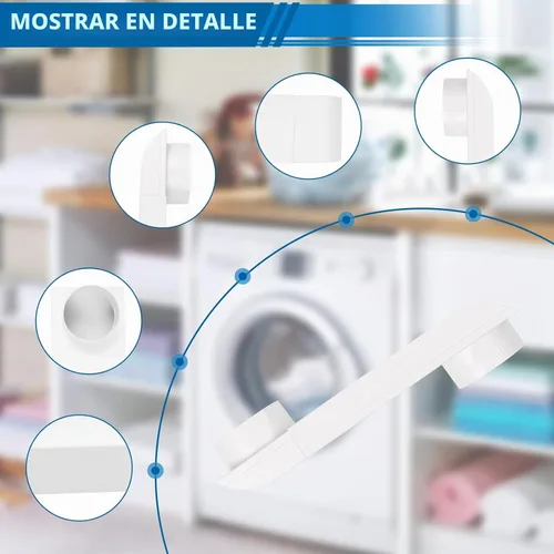 Vista 7 de Periscope - Ventilación de secadora ajustable de 12-19 pulgadas, acero Ventilación de secadora 12-19in blanco