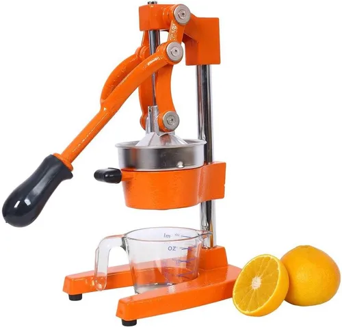 Vista 9 de Exprimidor de cítricos de hierro fundido, exprimidor manual de alta resistencia, extractor de jugo de pomelo naranja de grado comercial extra grande