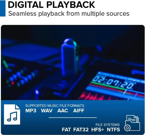 Vista 3 de Gemini Sound MDJ-500 - Reproductor de medios profesional para DJ, diseño compacto con rendimiento completo de funciones, compatible con Virtual DJ