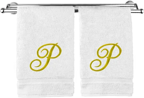 Vista 157 de Toalla de mano con monograma, regalo personalizado, 16 x 30 pulgadas, extra absorbente, 100% algodón turco, acabado de rizo suave, para baño, cocina