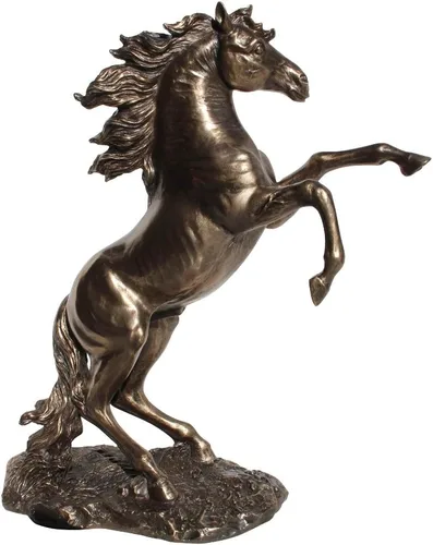 Vista 2 de US Figura de estatua de semental criado de 12.38 pulgadas, color bronce