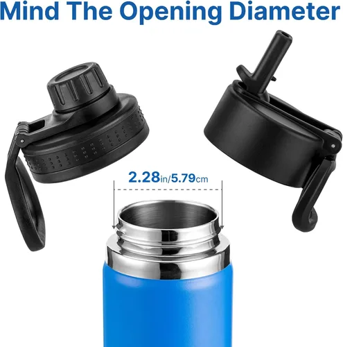 Vista 3 de Tapas de repuesto para botellas de boca ancha Hydro Flask de 12, 16, 18, 20, 32, 64 onzas, accesorios para botellas de agua, combinación de tapas ZH