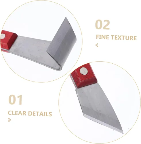 Vista 3 de Angoily Cuchillo de afeitar para carpintería, herramienta de mano para descortezar, herramienta de madera para descortezar, corteza, corteza