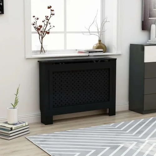 Vista 17 de 2 piezas de MDF para el hogar, calentador de sala de estar, soporte lateral para calefacción, cubierta de radiador, estante de gabinete de Blanco