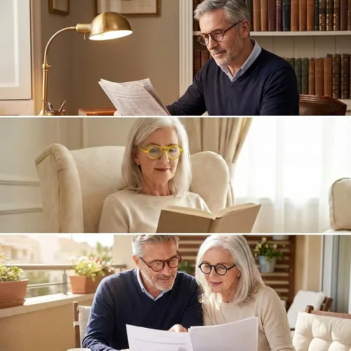 Vista 7 de Eyekepper Paquete de 4 Gafas de Lectura Redondas de Gran Tamaño (2 Pares Negros y 2 Pares Carey) para Hombres y Mujeres Lectores Retro +1.00