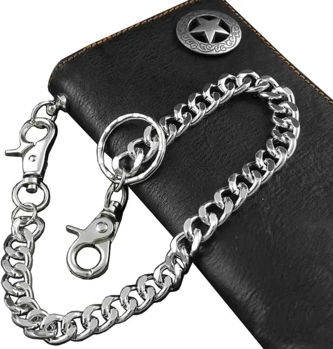 Vista 5 de vogueteen Biker Rock Star Concho - Cartera larga para hombre color negro con cadena Negro - Casual