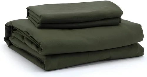 Vista 4 de INDACORIFY Funda de edredón de algodón verde oscuro, funda de edredón bohemia de 200 hilos, algodón lavado, funda de edredón de cama tamaño Queen