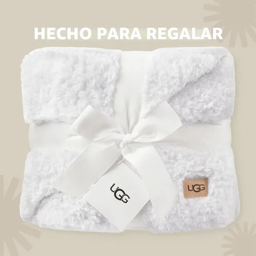 Vista 4 de UGG Nita - Manta para sofá, forro polar de lujo, 50 x 70 pulgadas, color Blanco