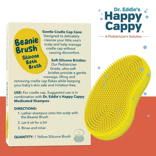 Vista 5 de Happy Cappy Cepillo para gorro, cepillo de cuna para bebés, cuidado