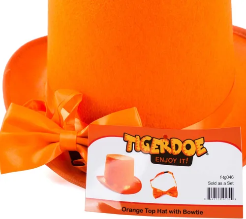 Vista 6 de Tigerdoe Sombrero de copa con pajarita - Conjunto de disfraz para adulto - Sombrero de disfraz