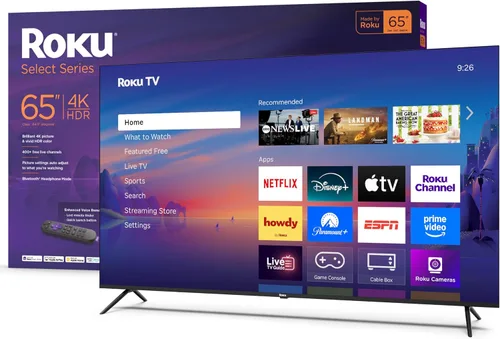 Vista 21 de Roku Smart TV 2026 – Serie Select de 43 pulgadas, 4K HDR TV – Roku TV con control remoto por voz – Televisión LED de pantalla plana con Wi-Fi