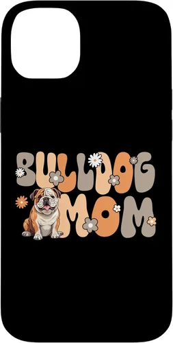 Vista 15 de Funda para iPhone 16 Bulldog Inglés Groovy World's Best English Bulldog Mom