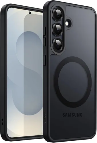 Vista 32 de JETech Estuche magnético para Samsung Galaxy S24 5G, compatible con MagSafe, funda protectora para teléfono con parte trasera translúcida y mate a