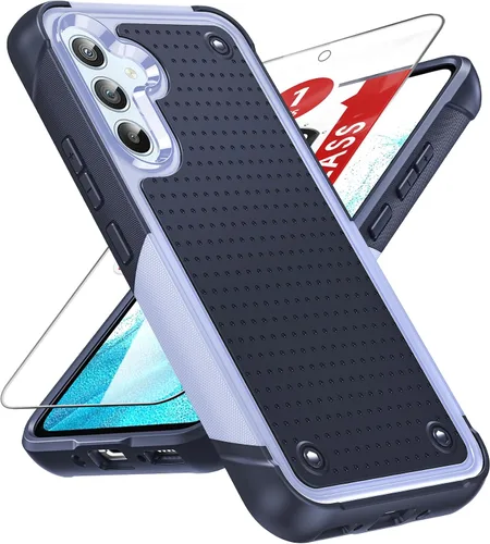 Vista 45 de LeYi Funda para Galaxy S21 FE-5G: Funda Samsung S21 FE con protector de pantalla, doble capa protectora de policarbonato duro y TPU suave Android