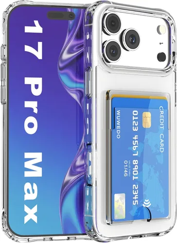 Vista 10 de 【Actualización】 Funda tipo cartera transparente para iPhone 13, antiamarilleo, delgada, parachoques de TPU + funda trasera de policarbonato con 2