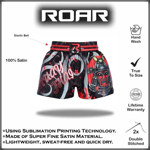 Vista 4 de Roar Muay Thai Shorts MMA Gym Boxeo Lucha UFC Trails Kick Artes Marciales