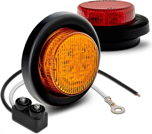 Vista 16 de TRUE MODS 2" - 10 luces LED redondas ámbar de 2 pulgadas y 12 V [reflector 2 en 1] [policarbonato] [DOT FMVSS 108] [SAE P2] [arandela y enchufes]