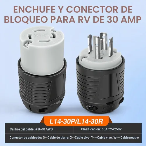 Vista 7 de Nilight Enchufes de bloqueo de giro del generador de 30Amp ETL enumerados