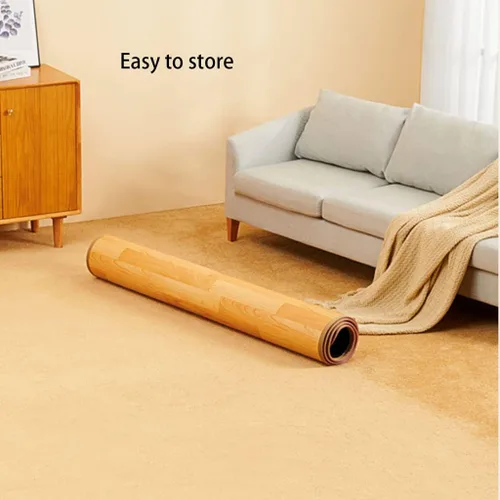 Vista 5 de Electric Heating Carpet Floor Mats Under Desk Adjustable and Timing Design, Large Size Heated Floor Mat for Office, Home (A 100x100cm)