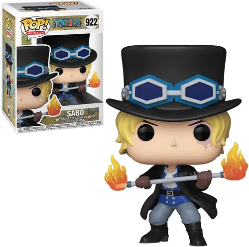 Vista 2 de Funko Pop! Anime: One Piece - Figura de vinilo Sabo #922 (empaquetada con funda protectora compatible con Pop Box), multicolor, 3.75 pulgadas