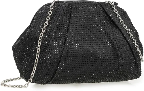 Vista 2 de CHARMING TAILOR Evening Bag Women WeddingPromParty Formal Purse Rhinestone Embellished Frame Satin Clutch