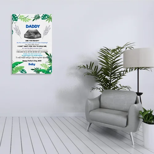 Vista 6 de Marco de fotos personalizado para el primer día del padre, foto de ultrasonido personalizado, póster de bebé, decoración de pared para papá por