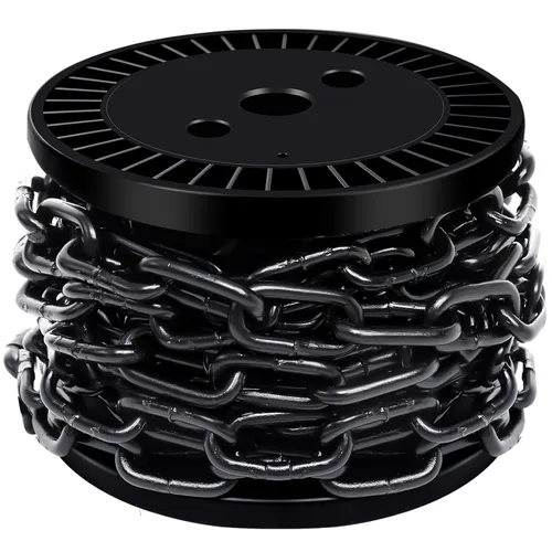 Vista 8 de Cadenas colgantes de metal de 33 pies 1/12" Cadena de fijación decorativa Cadena ligera de utilidad para colgar plantas, cesta, lámpara, candelabro