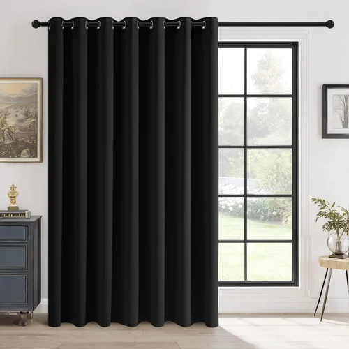 Vista 48 de RYB HOME Cortinas portátiles para puerta con privacidad, cortinas opacas y aislantes térmicas para dormitorio, armario, sala de estar, comedor, Beige
