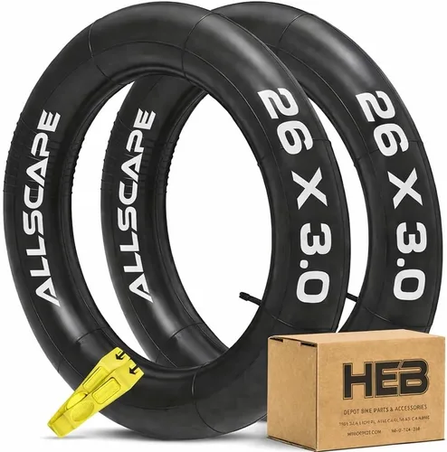Vista 10 de HEB Fat Tire Tubes, Heavy Duty Bike Inner Tube, Schrader Valve, Ebike Tube