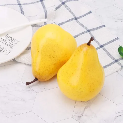 Vista 8 de Fruta de pera artificial, modelo realista, accesorios de fotografía para jardinería, modelos de plantación, centro comercial, espectáculo, regalo