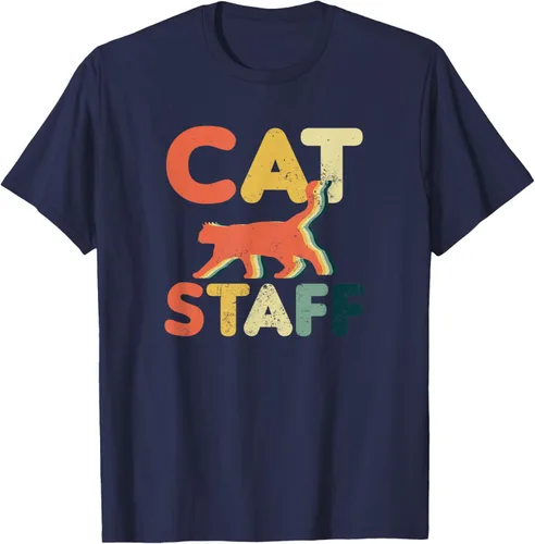 Vista 49 de Cat Servant Design Vintage Retro Staff Gift T-Shirt for Men Women