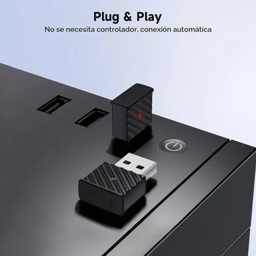 Vista 4 de Adaptador Bluetooth USB-C para PS5 - Transmisor inalámbrico Bluetooth 5.3 con APTX baja latencia y aptX adaptativo, Plug & Play