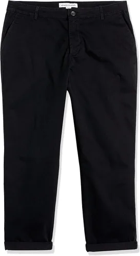 Vista 8 de Tienda Essentials - Pantalones caqui de tiro medio, ajustados y elásticos, tobilleros y con pierna cónica para mujer (disponibles en tallas grandes)