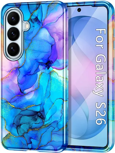 Vista 72 de Btscase para Samsung Galaxy S25, [Probado contra caídas de grado militar] Funda protectora de diseño de patrón de mármol, resistente, delgada