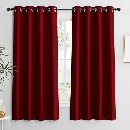 Vista 88 de RYB HOME - Cortinas para armario de 36 pulgadas, cortinas para oscurecer la habitación con ojales resistentes a la oxidación, cortinas de Aqua