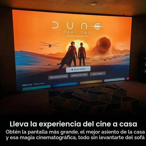 Vista 5 de HAPPRUN Proyector de Google TV 3000 ANSI, 4K HDR, enfoque automático Negro