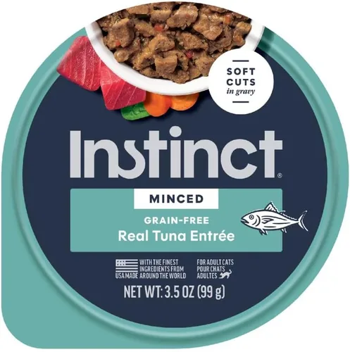 Vista 10 de Instinct Receta picada sin granos con pollo real, comida húmeda natural para gatos, tazas de 3.5 onzas (caja de 12)
