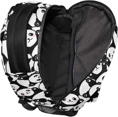 Vista 34 de ATTX Linda mochila con diseño de panda para niños y niñas, Panda-h, Ciclismo