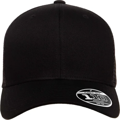 Vista 2 de Flexfit Gorra de malla elástica Melange para hombre, Negro