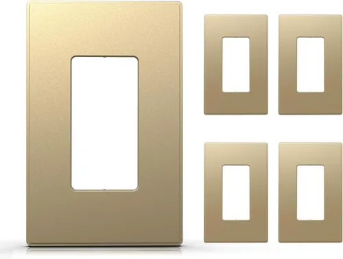 Vista 18 de ELEGRP Placas decorativas de pared sin tornillos, de tamaño mediano, cubierta termoplástica irrompible para interruptor de salida de receptáculo