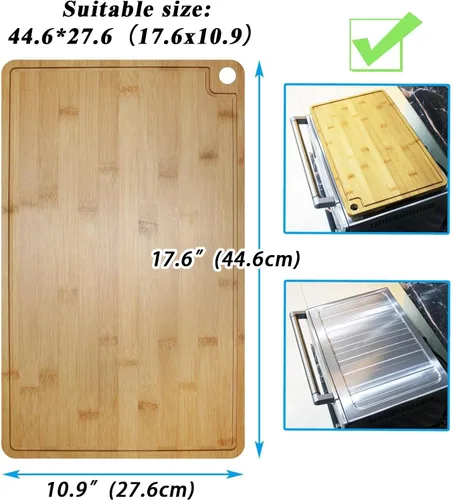 Vista 5 de Tabla de cortar para horno inteligente Breville Cubierta superior de estufa de bambú resistente al calor Bloque de carnicero para BOV800XL BOV845BSS