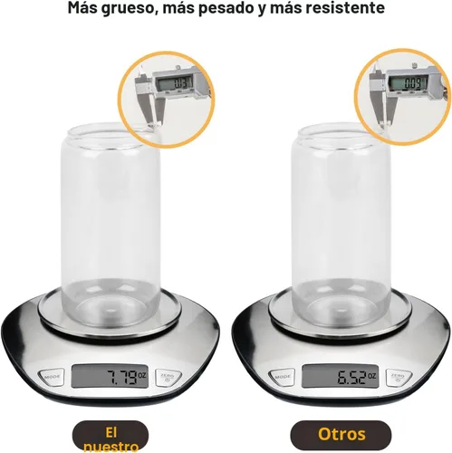Vista 7 de ASKIZ 16 Vasos de Vidrio con Tapas de Bambú y Pajitas, Taza de Café Helado de 16 Oz, Juego de Vasos para Beber, Botellas de Agua de Vidrio