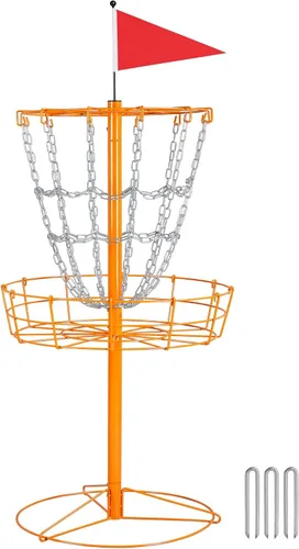 Vista 9 de Topeakmart Portable Disc Golf Basket 12-Chain Steel Practice Target Outdoor Azul