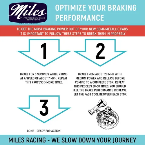 Vista 2 de Miles Racing - Disc Brake Pads - Semi Metallic Sintered - Compatible with Hope Mono Mini (MI-MET-36 / MI-SIN-36)