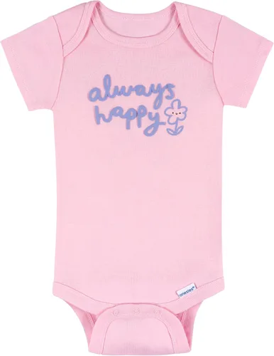 Vista 6 de Onesies Brand - Paquete de 8 mamelucos de manga corta para bebé niña