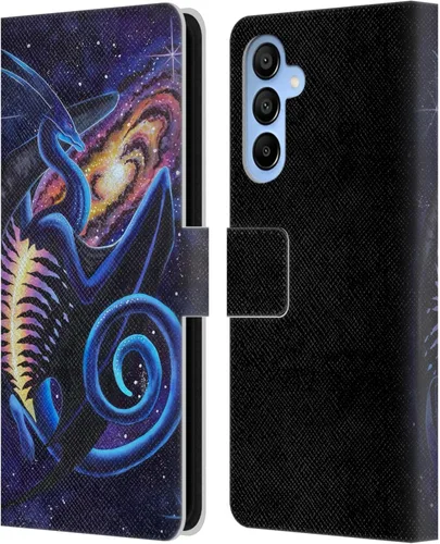 Vista 275 de Head Case Designs Officially Licensed Carla Morrow Galactic Entrancement Dragons Leather Wallet Case Compatible with Samsung Galaxy A07 4G