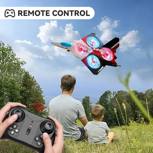 Vista 9 de 4DRC Aviones de control remoto de espuma con cámara 1080P para niños y adultos de 8 a 16 años, aviones RC con luz, control de gravedad, seguimiento