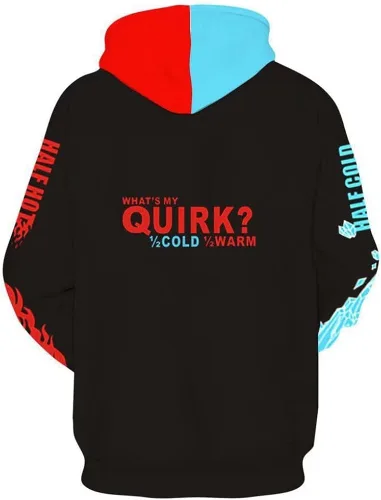 Vista 3 de CHLOBLOM Todoroki Shoto - Sudadera con capucha para disfraz de cosplay