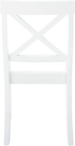 Vista 6 de Christopher Knight Home Roshan Farmhouse - Sillas de comedor de madera de acacia, color blanco